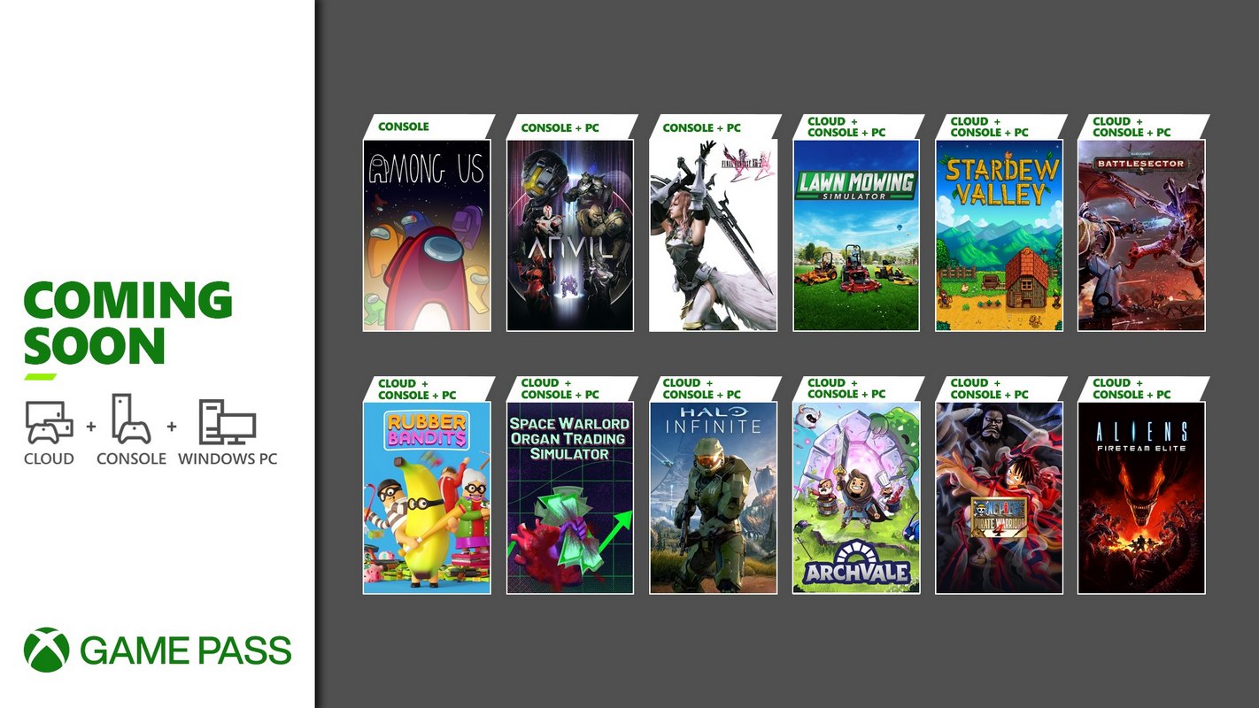 In this image, many soon-to-be-available games are included as part of Xbox's Game Pass membership. Play Games with Gold October 2022 as a Premium member.