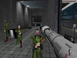 As demonstrated in this image as a teaser: The single player will soon be available to play in GoldenEye 007 on Xbox & Switch. Here we see James Bond in front of Russian soldiers with a rocket launcher.