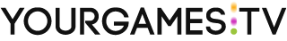 The logo shows Yourgames.TV in capital letters and a modern font. The dot is in a bright orange. Under Yourgames.TV is a smaller smaller sub heading reading the gaming channel in capital letters with more space between them and in a more classical font. 