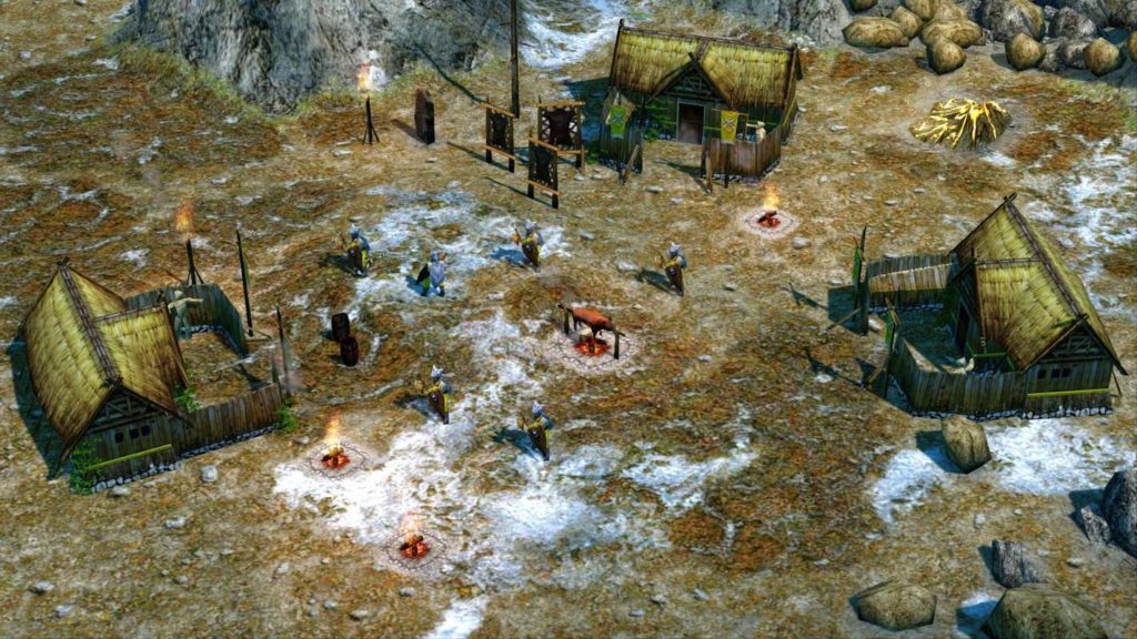 In this screenshot from Age of Mythology, you'll lead mystical units into battle and can play as Vikings, for example.