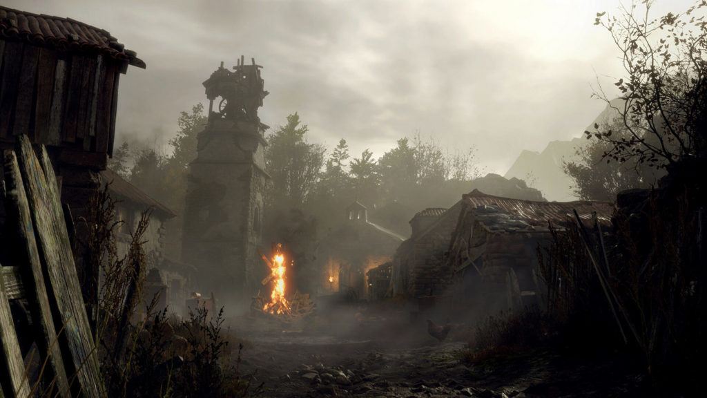 We see the village "Pueblo" from Capcom's Resident Evil 4 remake, which also offers immersive gameplay on the PS4. On the left is the familiar church.