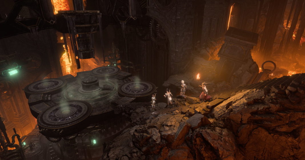 The release date of Baldur's Gate 3 is known, and here we see four different character classes running on a stone staircase.