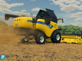 Here we see a yellow tractor in Farming Simulator 22, which is tilling a field. Mods can also optimize the game on Xbox One.