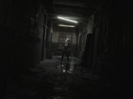 We look down a dark corridor at a female monster figure. Silent Hill 2 is coming soon as a remake for PC.