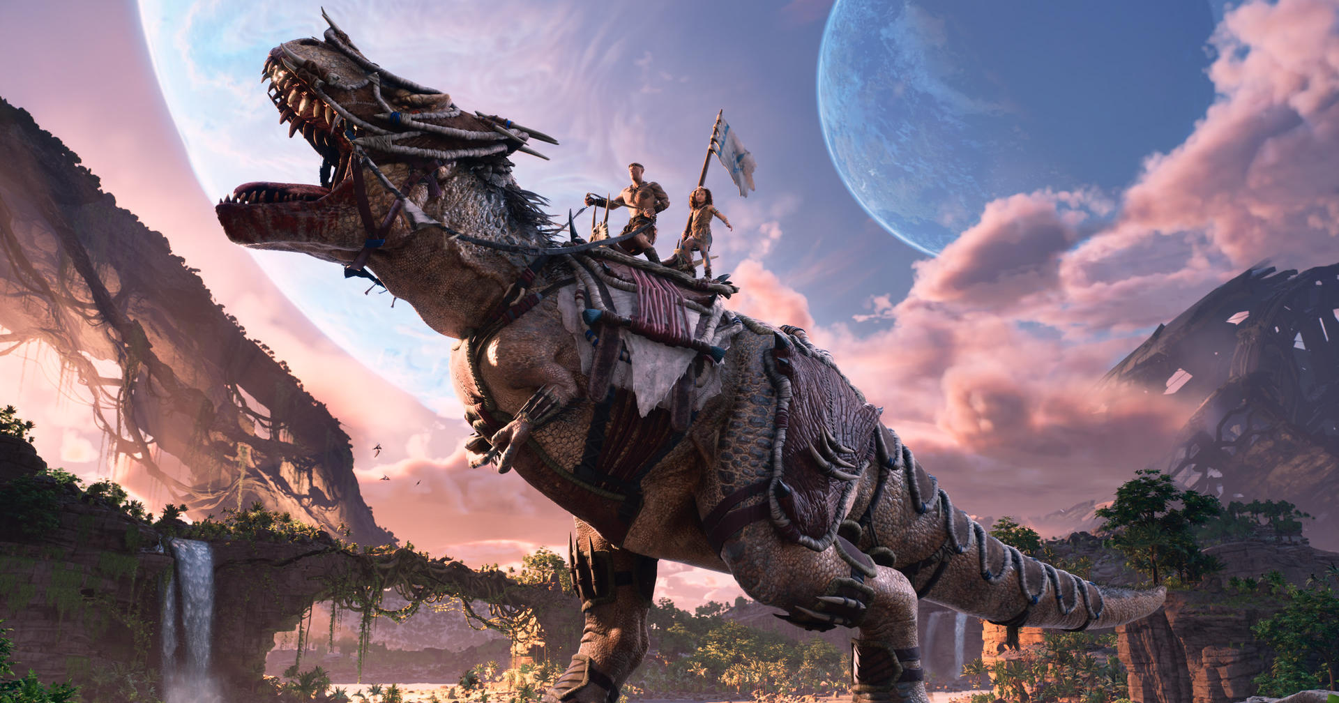 Look forward to great gameplay in Ark 2 and riding a T-Rex, like actor Vin Diesel here. The release has been postponed again.