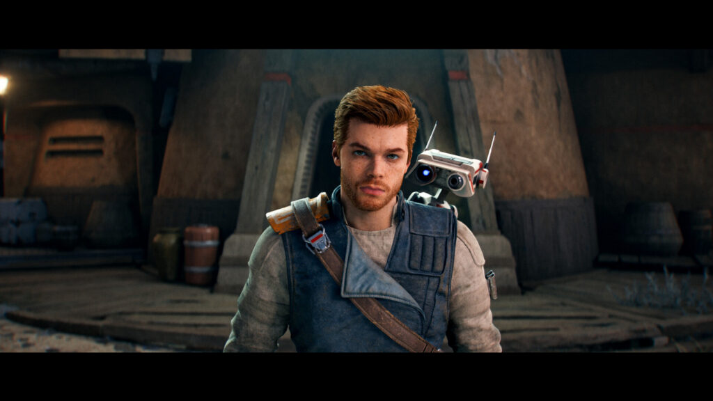 We look into the face of Jedi Knight Cal Kestis in Star Wars Jedi Survivor. Look forward to improved gameplay features.
