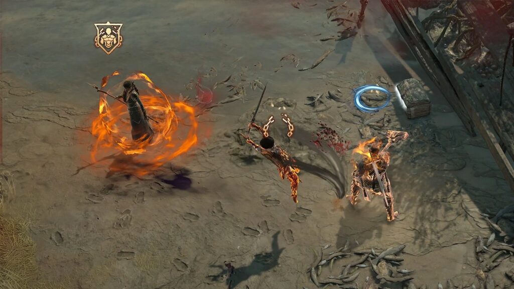 We see a fight between two playable characters in Diablo IV. Learn the game with the help of a guide.