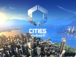 Here we see the cover of Cities Skyline 2, which shows several modern cities around a lake from above at a super wide angle.