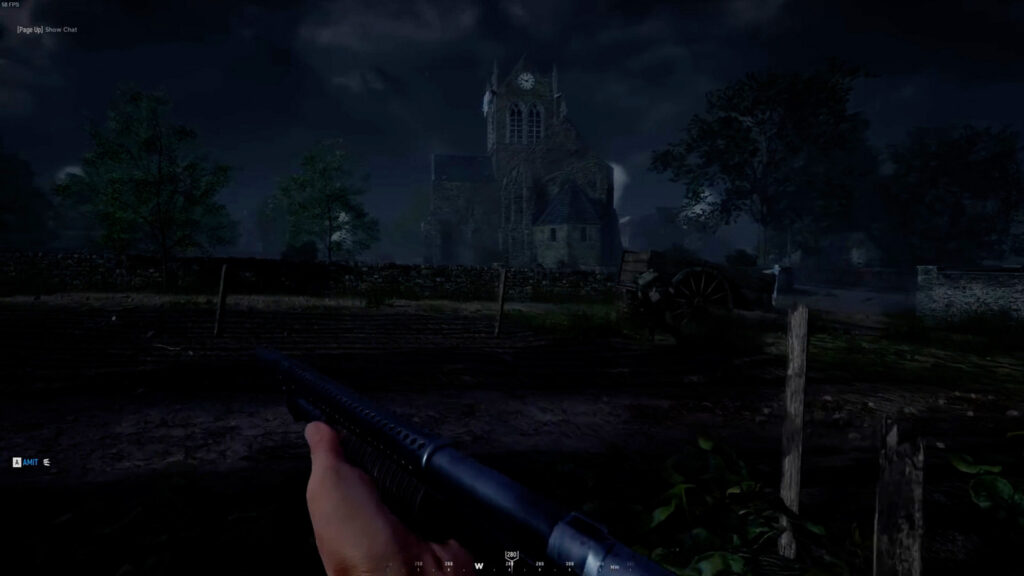 We see the player in first-person in the night map Sainte-Mère-Église, which will be playable in the Hell Let Loose update 1.4.