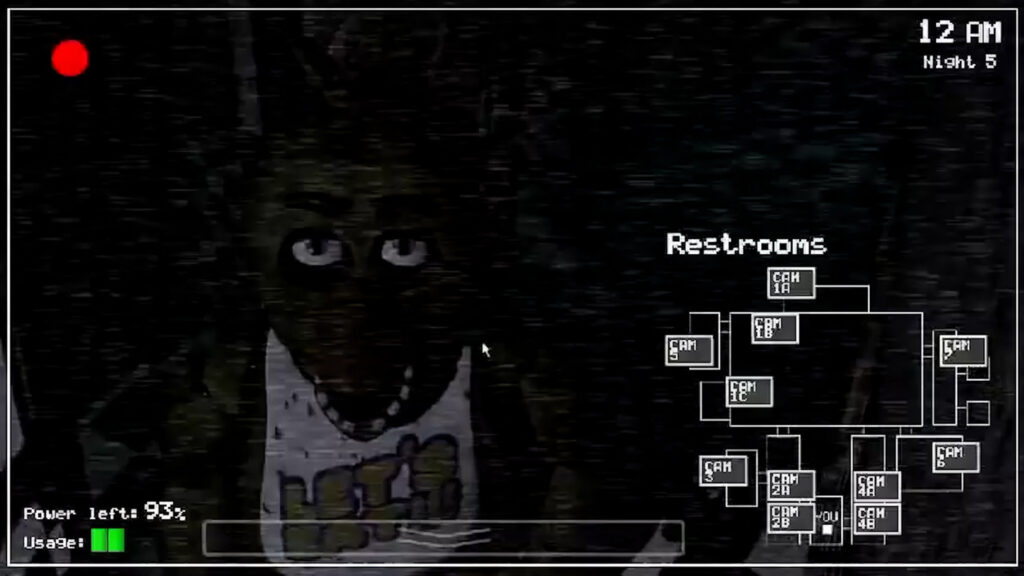 I look at a creepy animatronic of Five Nights at Freddy's. After playing this game, I wonder why horror games don't scare me.