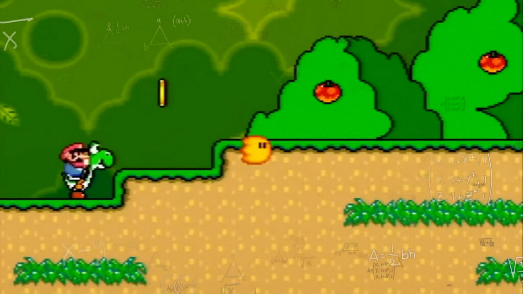 Credits warps are often found in the best speedruns, such as here in Super Mario Bros, where Mario must jump on a coin.